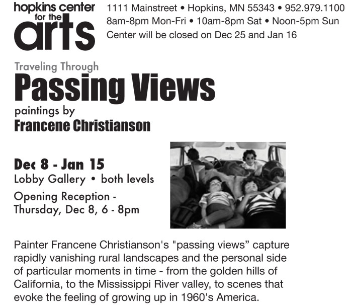 Francene Christianson at the Hopkins Center for the Arts