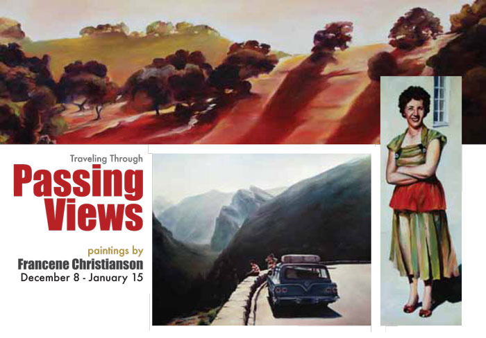Francene Christianson landscape paintings of Passing Views  Hopkins Center fore the Arts