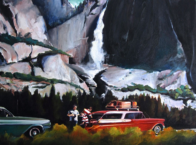 Grab Me a Coke nostalgic oil paintings of 1960's road trip to Yosemite by Francene Christiansonpaintings