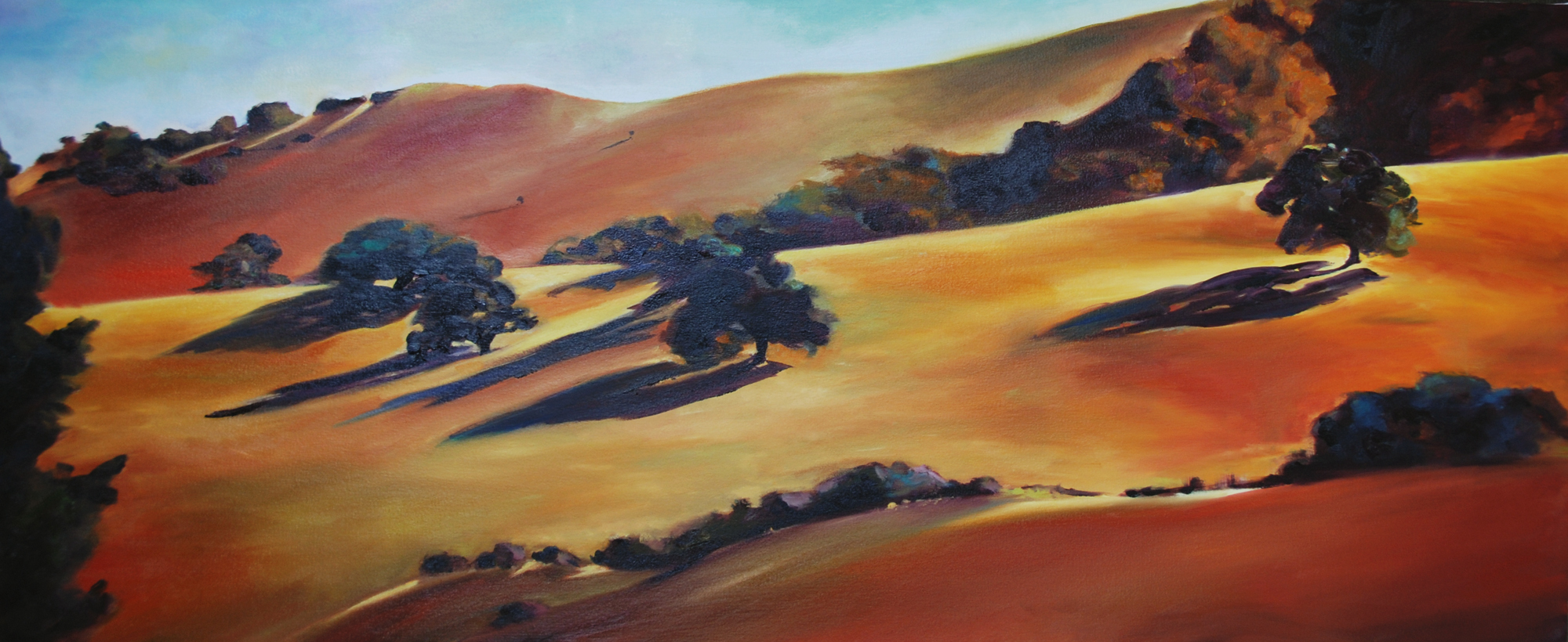 Late in July Santa Ynes Valley painting by Francene Christianson