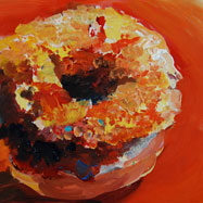 Painting of a donut by Francene Christianson