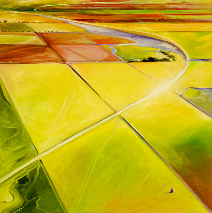 Above the Roadway landscape painting by Francene Christianson