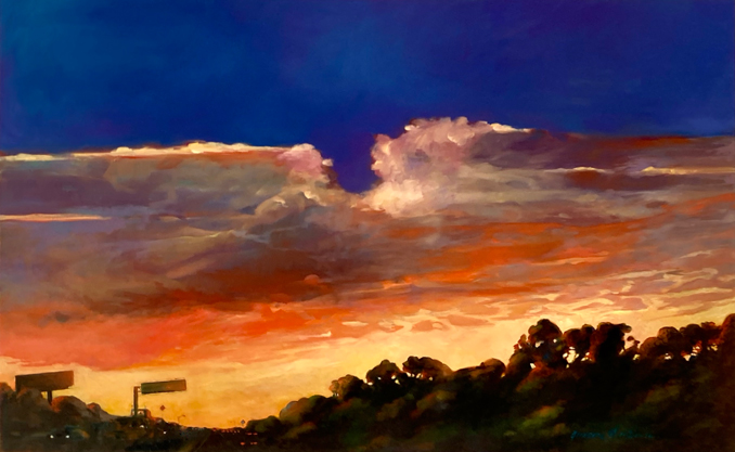 original oil painting by Francene Christianson storm on the beach California