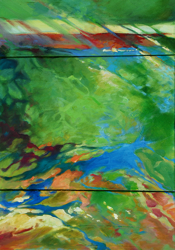 Above the Fields original bird's eye-view oil painting by Francene Christianson