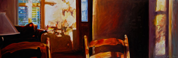 Living Room interior landscape painting by Francene Christianson