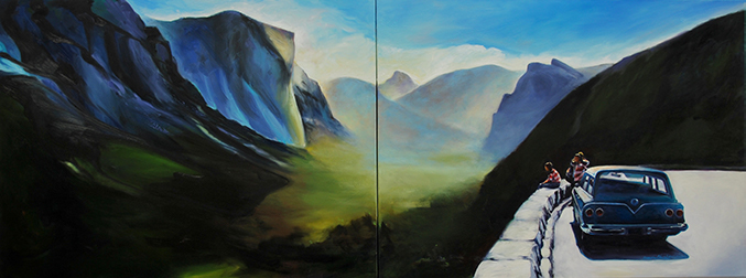 Taking it All In original oil painting of Yosemite Valley by Francene Christianson